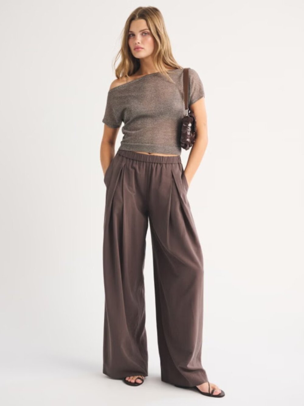 Abercrombie Lightweight Crepe Pleated Pull On Pant - XS New with Tags